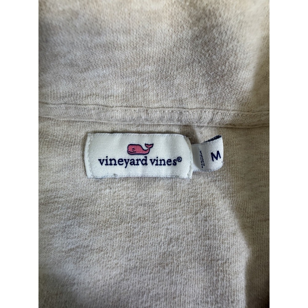 Vineyard Vines Shep Shirt Pullover Top Womens Size M Oatmeal 1/4 button Pockets - Picture 5 of 7